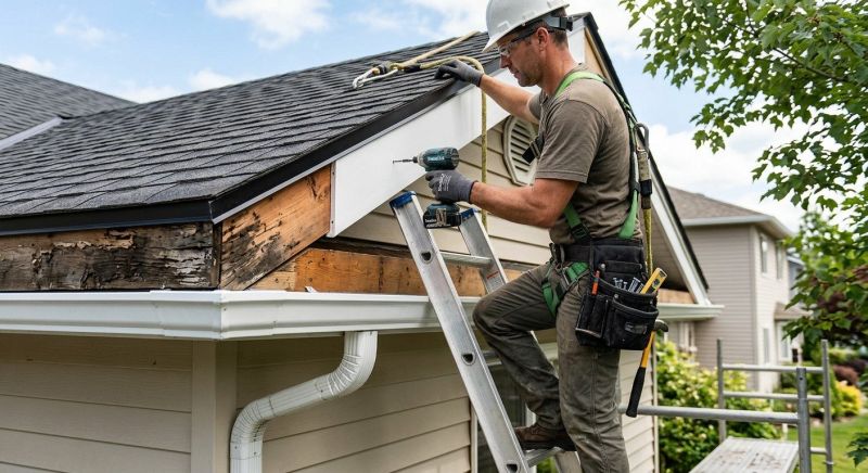 Garage Fascia Replacement in Conroe, TX